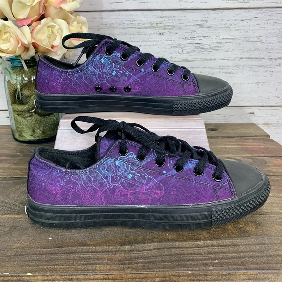 RAAD SHOP Unisex Purple Unicorn Low Tops - Picture 4 of 12